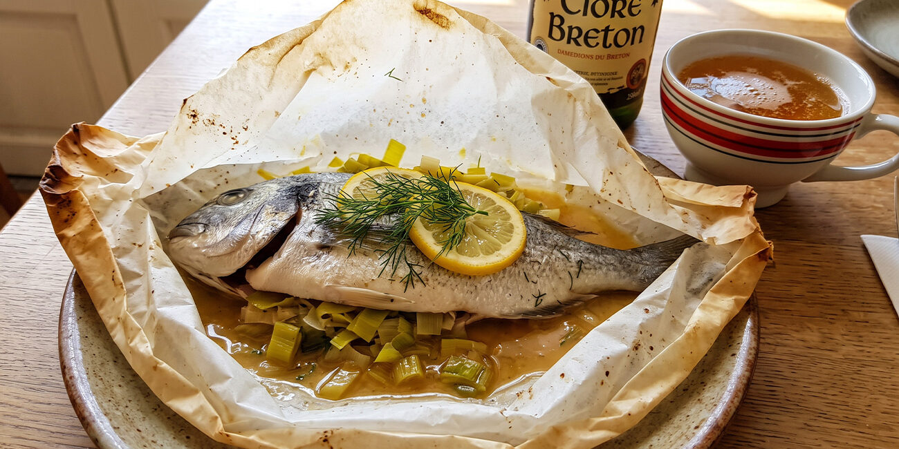 Papillote-de-dorade-grise-au-poireau-et-cidre-breton